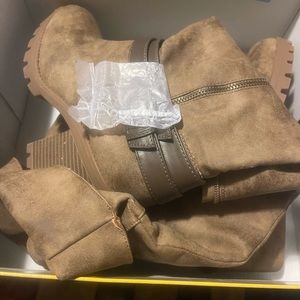 Soft faux leather boots